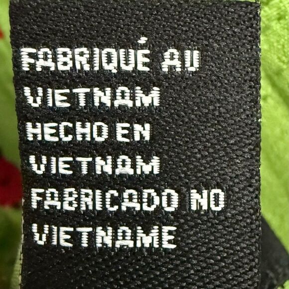 Forever 21 Lime Green and Red Floral Accents Mini Dress Size Small Preowned - Picture 4 of 6